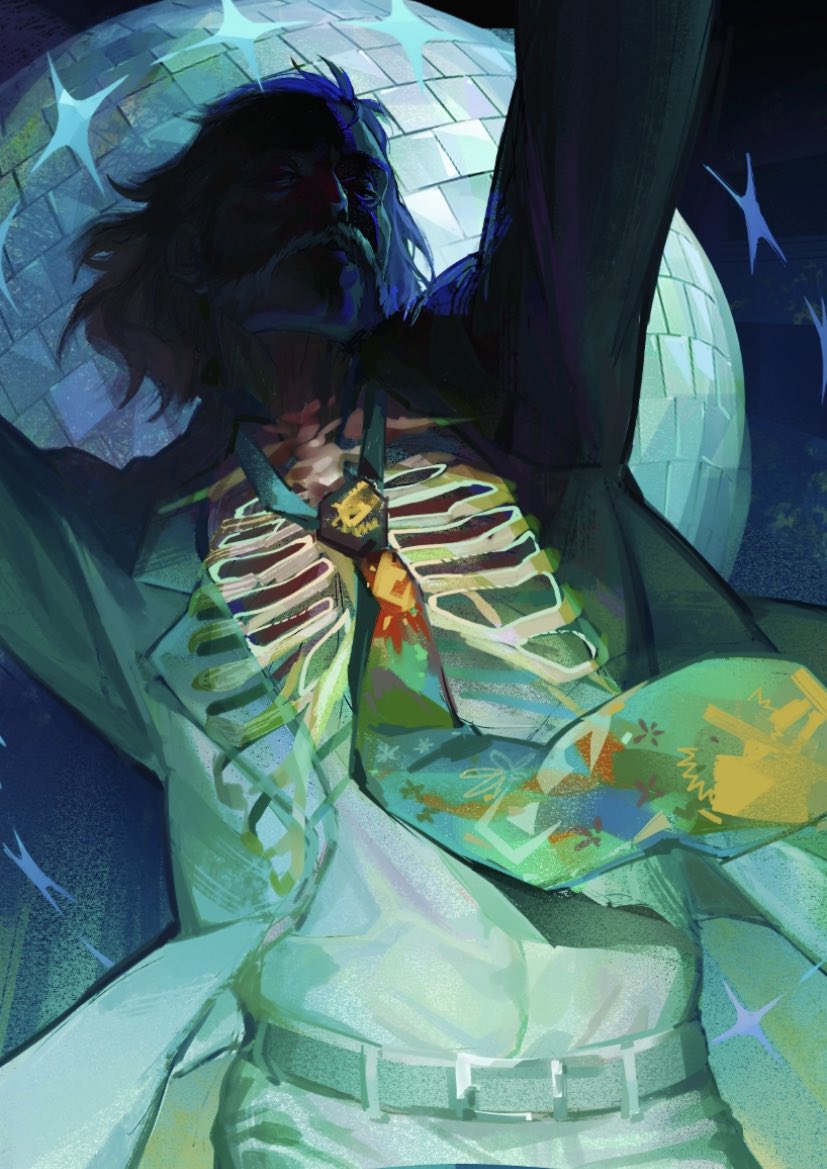 1boy, 7d_(fyf7), arms_up, belt, black_hair, blue_background, blue_jacket, blue_necktie