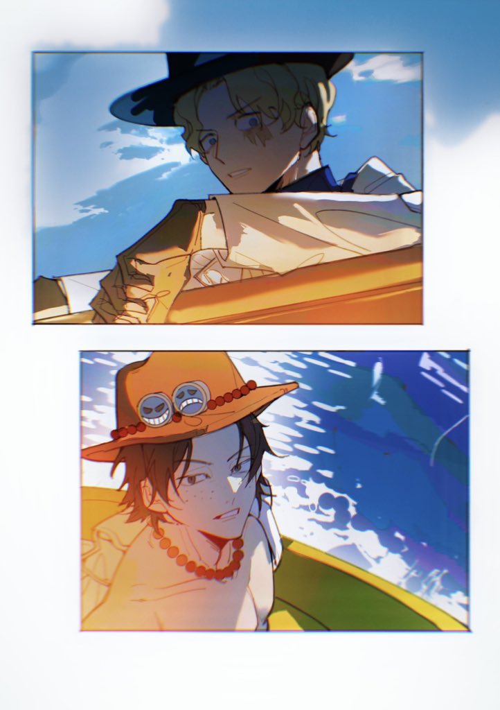 ascot, black_hair, blonde_hair, burn_scar, freckles, goggles, goggles_on_headwear, hat