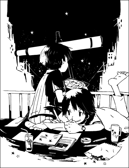 21grams-a, 2boys, bag, barefoot, child, cityscape, collared_shirt, commentary_request