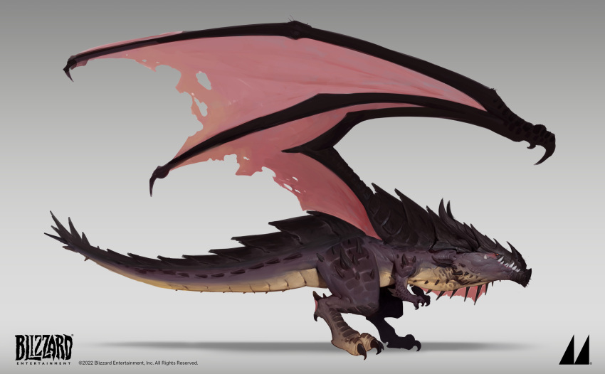 absurdres, animal_focus, anklet, artist_logo, backward_facing_horns, black_dragonflight, blizzard, claws