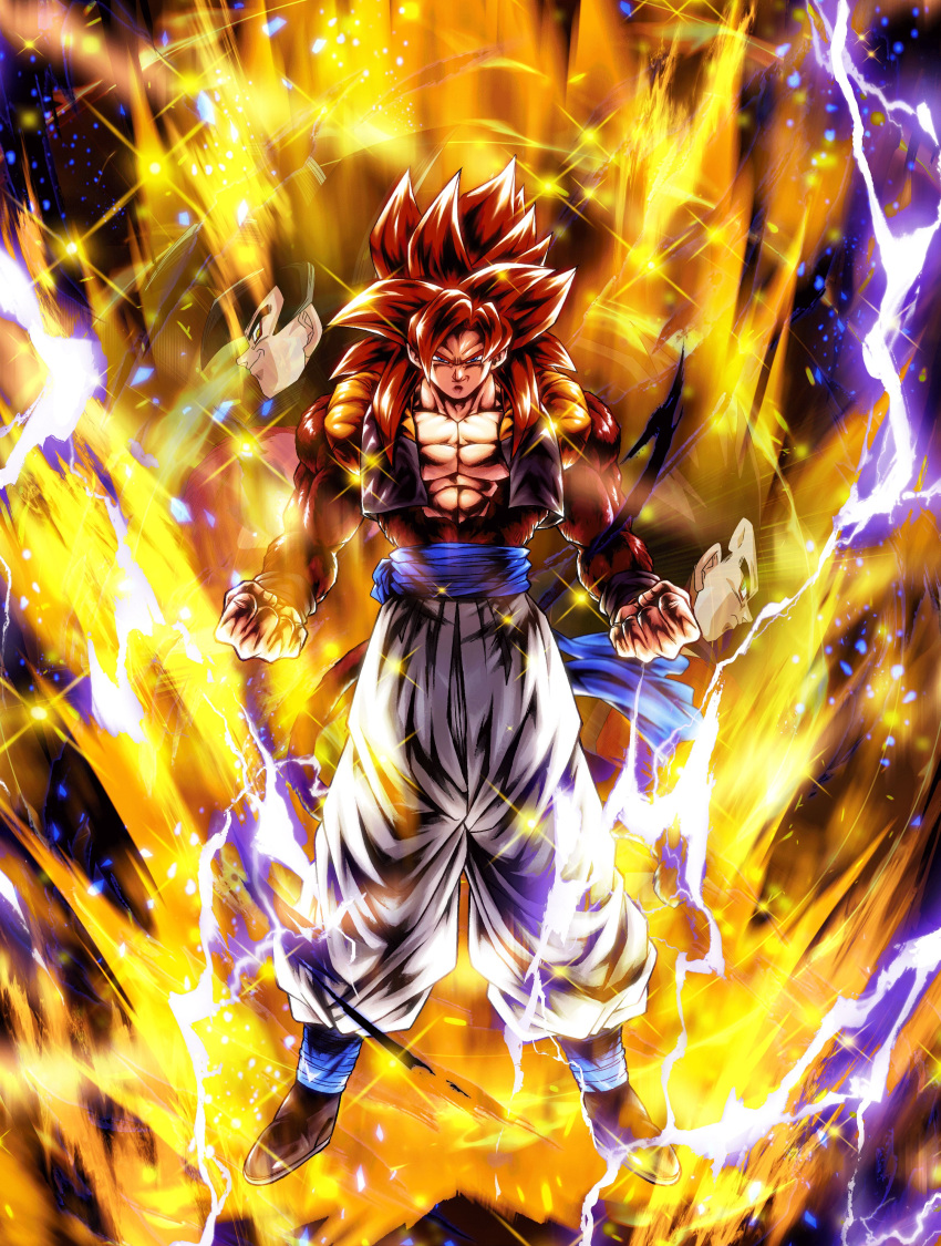 absurdres, aura, black_hair, closed_mouth, dougi, dragon_ball, dragon_ball_gt, dragon_ball_legends