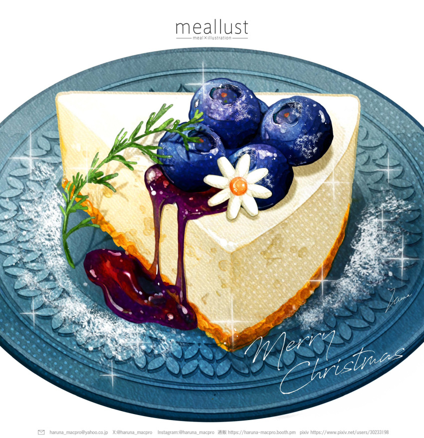blueberry, cake, cheesecake, christmas, dessert, flower, food, food_focus