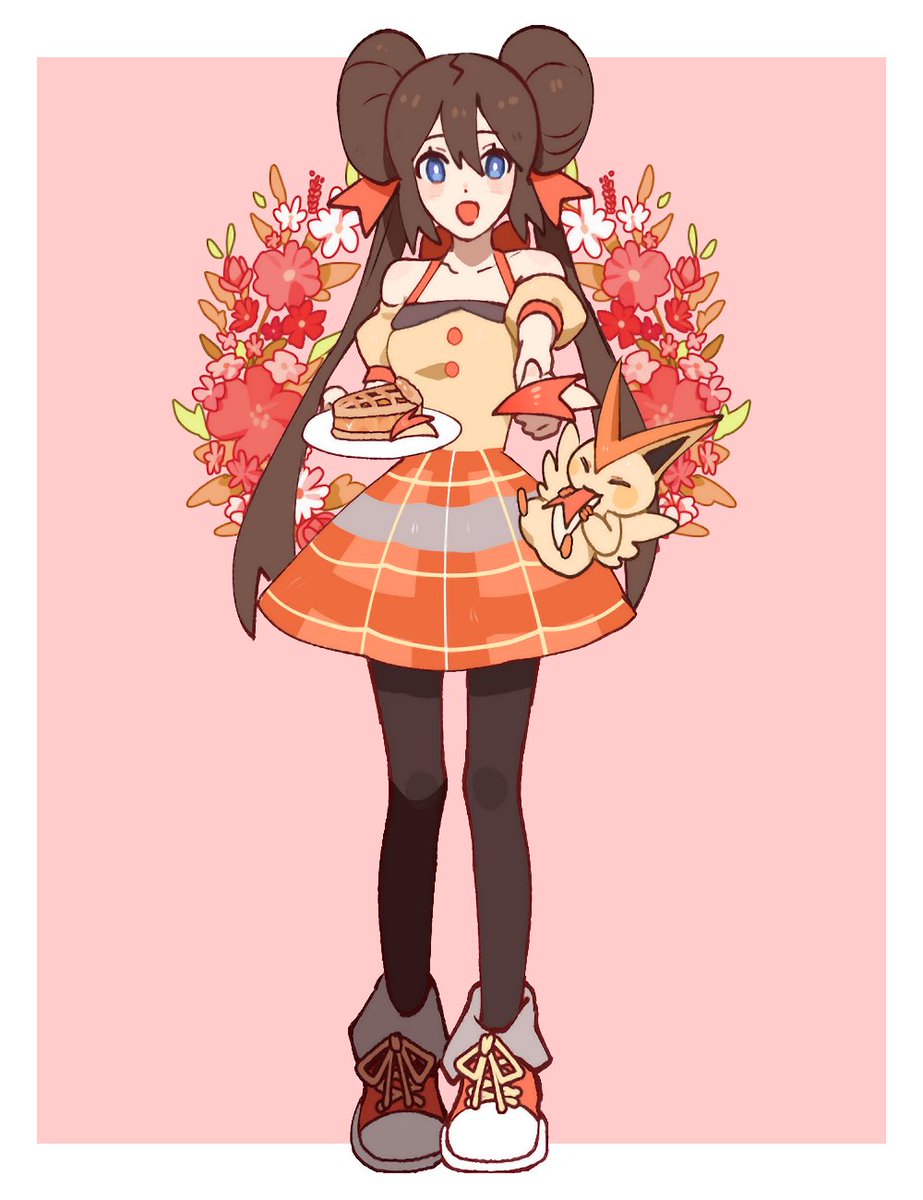 1girl, :d, alternate_costume, bare_shoulders, blue_eyes, border, bright_pupils, brown_hair