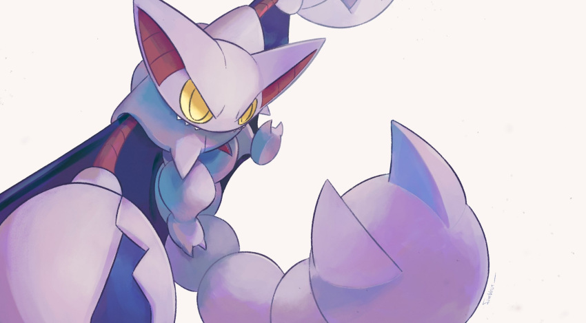 animal_focus, bat_(animal), claws, colored_skin, fangs, fireblast, gliscor, highres