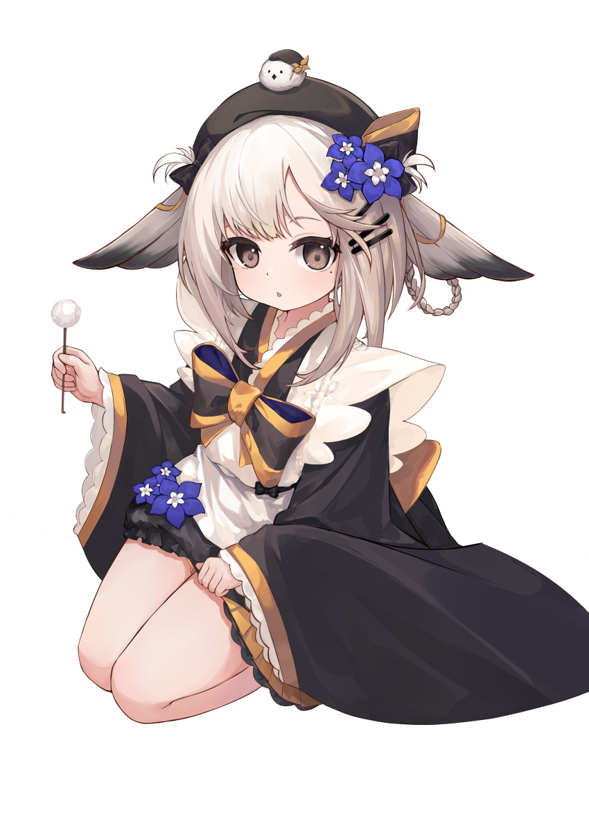 1girl, absurdres, animal_on_head, azur_lane, beret, bird, bird_on_head, black_headwear