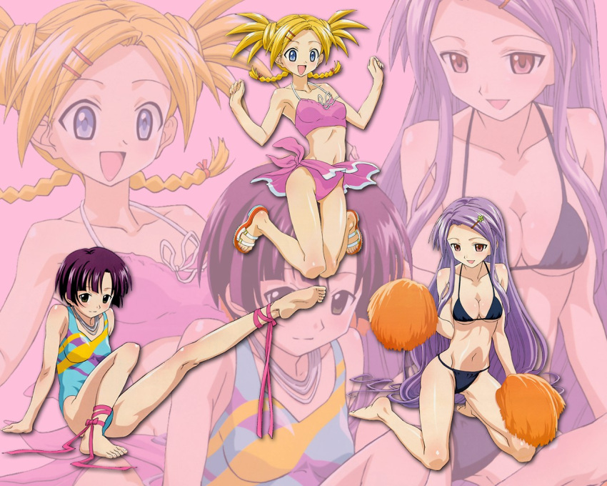 kakizaki_misa, kugimiya_madoka, mahou_sensei_negima, shiina_sakurako, swimsuit