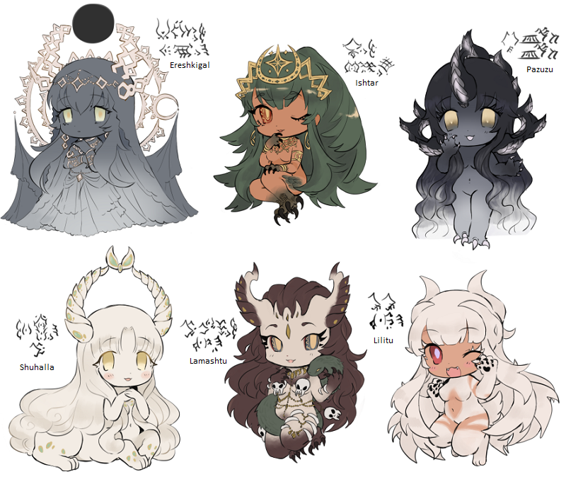 6+girls, :3, animal_feet, animal_hands, armlet, bangle, bird_girl, bird_legs