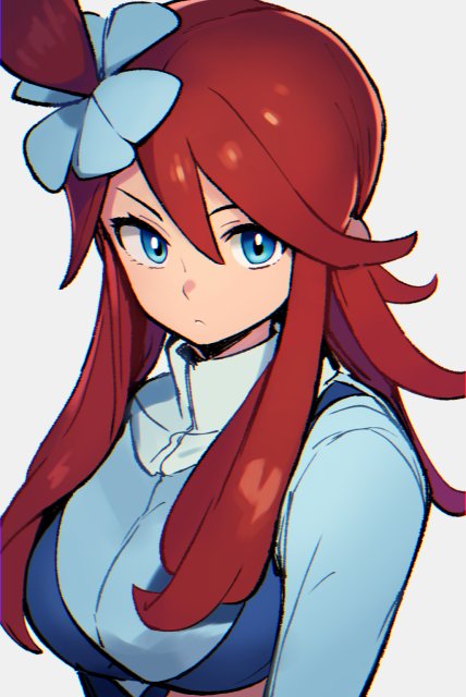 1girl, ai-generated, blue_eyes, blue_jacket, breasts, cropped_jacket, hair_ornament, jacket
