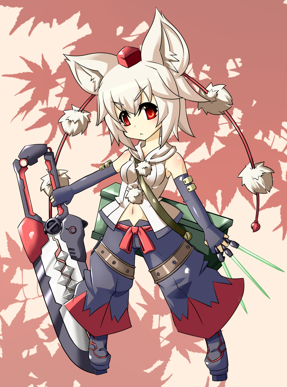 highres, inubashiri_momiji, kuro-ekaki, touhou
