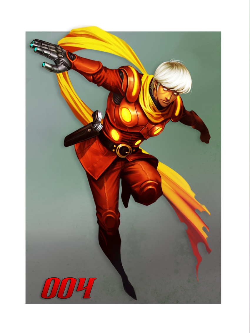 60s, 70s, albert_heinrich, belt, cyborg, cyborg_009, highres, holster