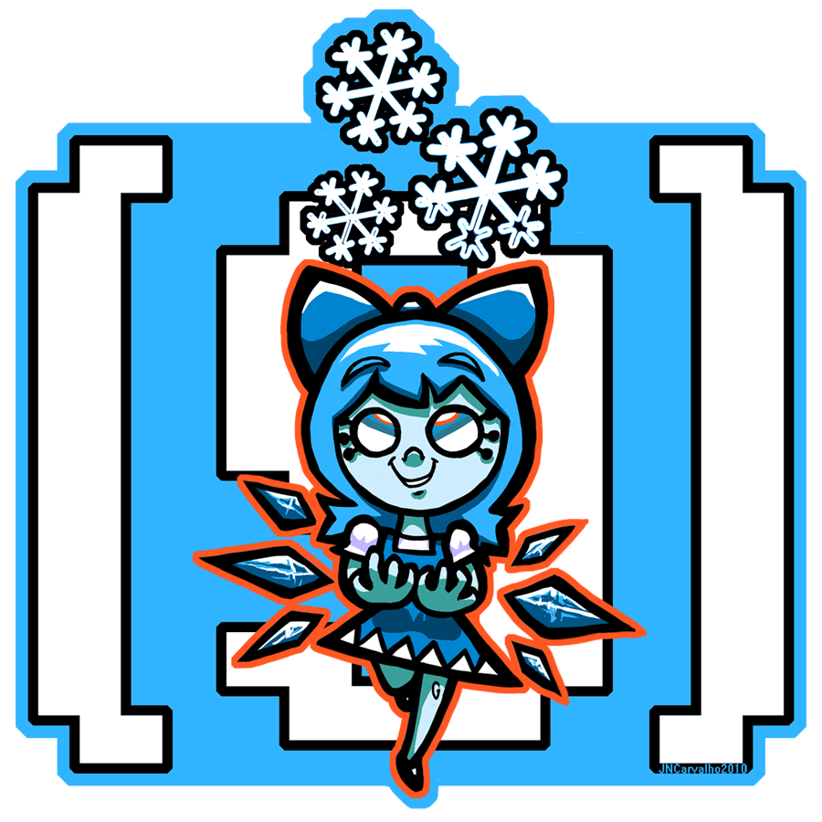 cirno, jncarvalho, snowflake, touhou, wings, ⑨