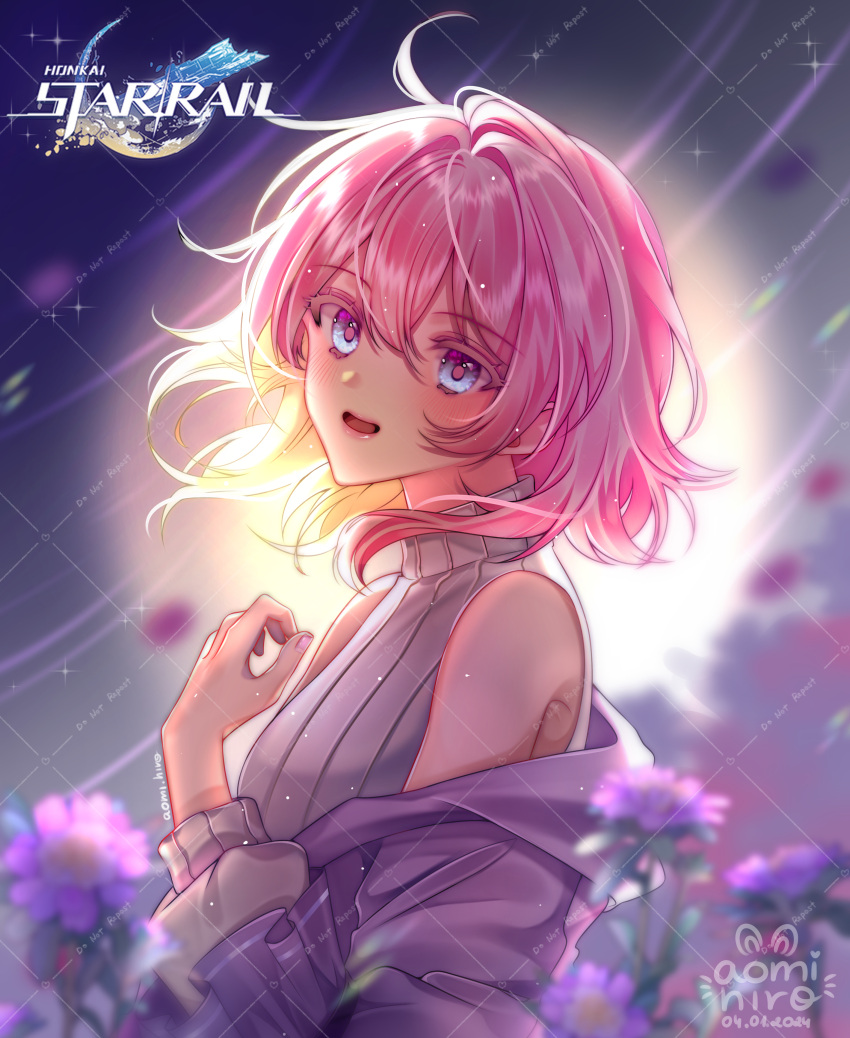 1girl, absurdres, aomi_hiro, armpit_crease, artist_name, blue_eyes, blurry, blurry_background