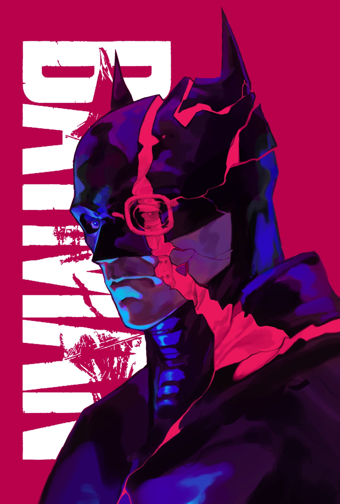 1boy, armor, batman, batman_(series), blue_eyes, cape, character_name, chin