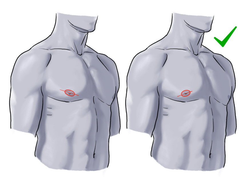 1boy, abs, adam's_apple, anatomy, cropped_torso, faceless, faceless_male, highres