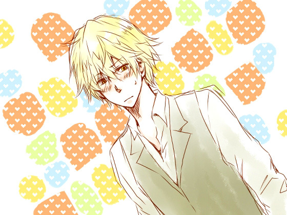 bad_id, blonde_hair, blush, durarara!!, heiwajima_shizuo, male, sleepy69, solo