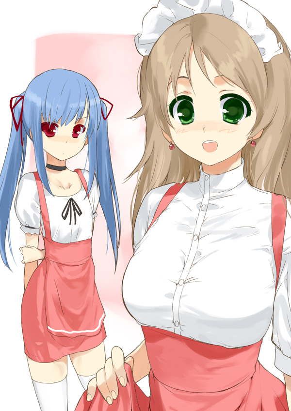 baby_princess, kusaka_souji, miharu_(baby_princess), multiple_girls, thigh-highs, thighhighs, tsurara_(baby_princess), twintails