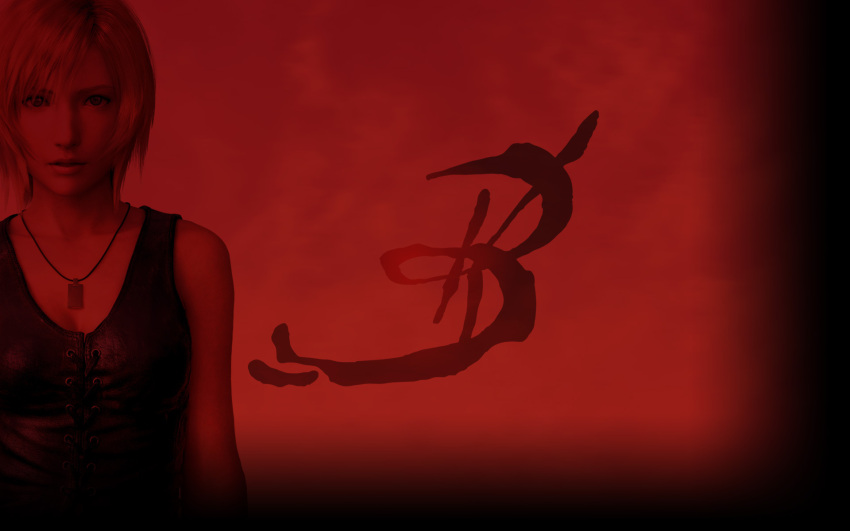 aya_brea, bare_shoulders, jewelry, necklace, parasite_eve, parasite_eve_the_3rd_birthday, realistic, short_hair