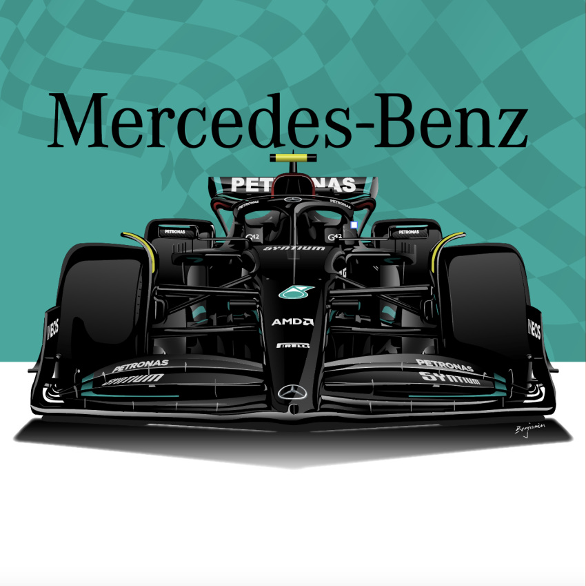 amd, benjamin_(user_scjv3278), black_car, car, formula_one, highres, mercedes-amg_f1_w14, mercedes-benz, motor_vehicle, no_humans, petronas, racing, tire
