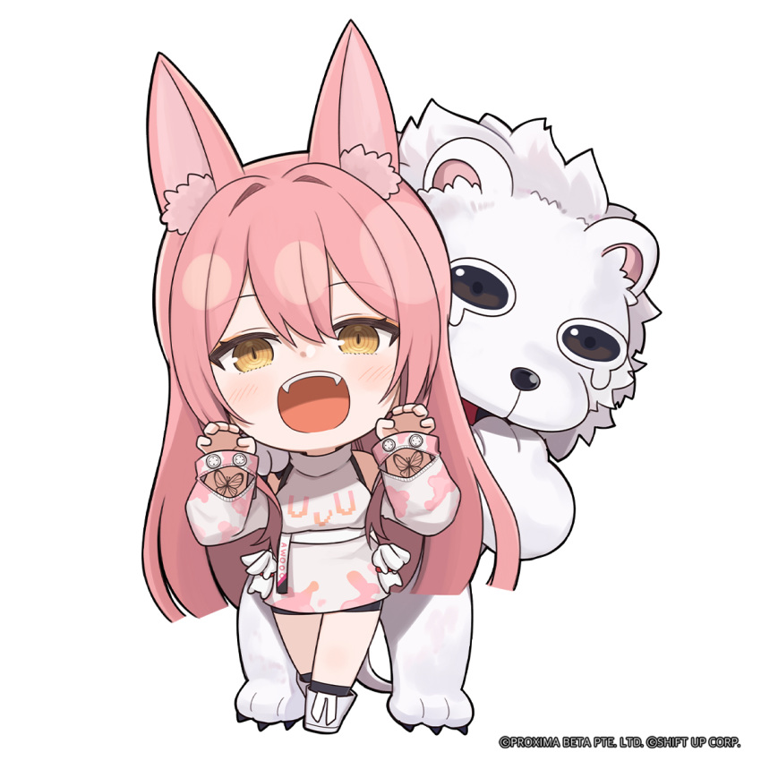 1girl, animal_ear_fluff, animal_ears, belt, bike_shorts, black_shorts, black_socks, blunt_ends