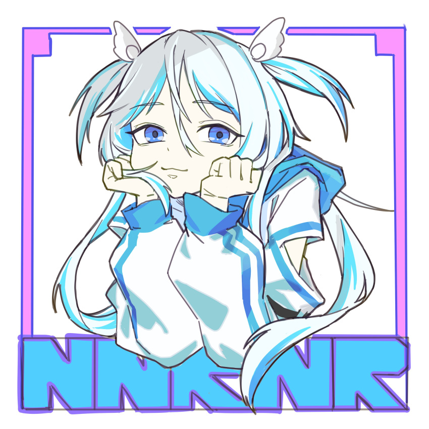 1girl, :3, absurdres, blue_eyes, blue_hair, closed_mouth, commentary_request, denonbu