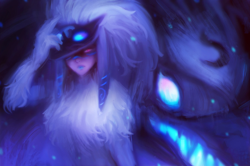 1boy, 1girl, alex_chow, black_fur, blue_eyes, blue_lips, blue_theme, body_fur
