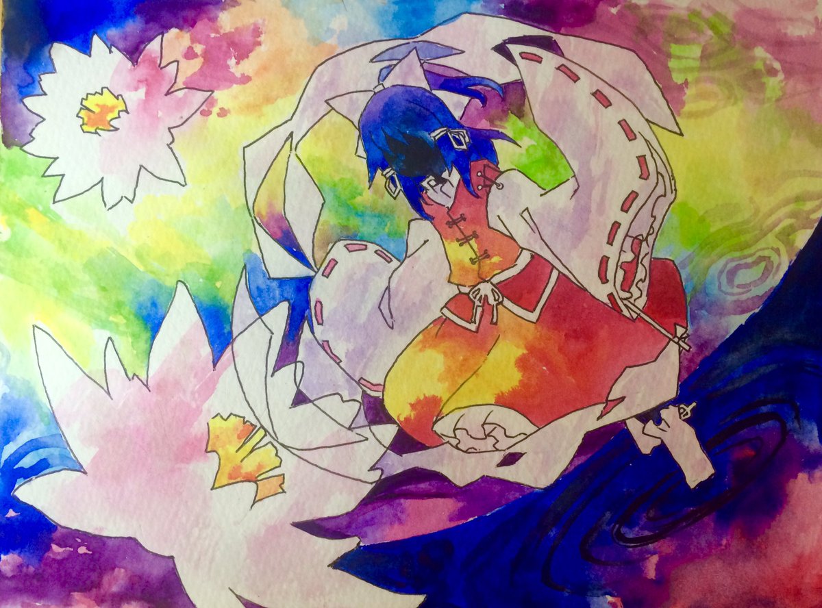 1girl, alternate_hair_color, blue_hair, commentary_request, detached_sleeves, faceless, faceless_female, flat_chest