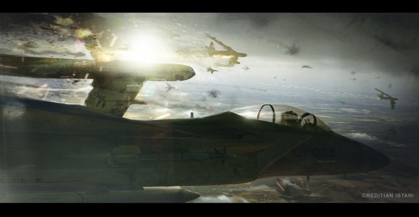 ace_combat, ace_combat_zero, aerial_battle, aim-120_amraam, aim-9_sidewinder, aircraft, airplane, b-52_stratofortress