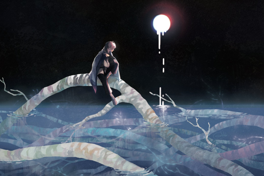 1boy, aerial_root, ashio_1489, black_pants, blue_jacket, brown_hair, check_copyright, copyright_request