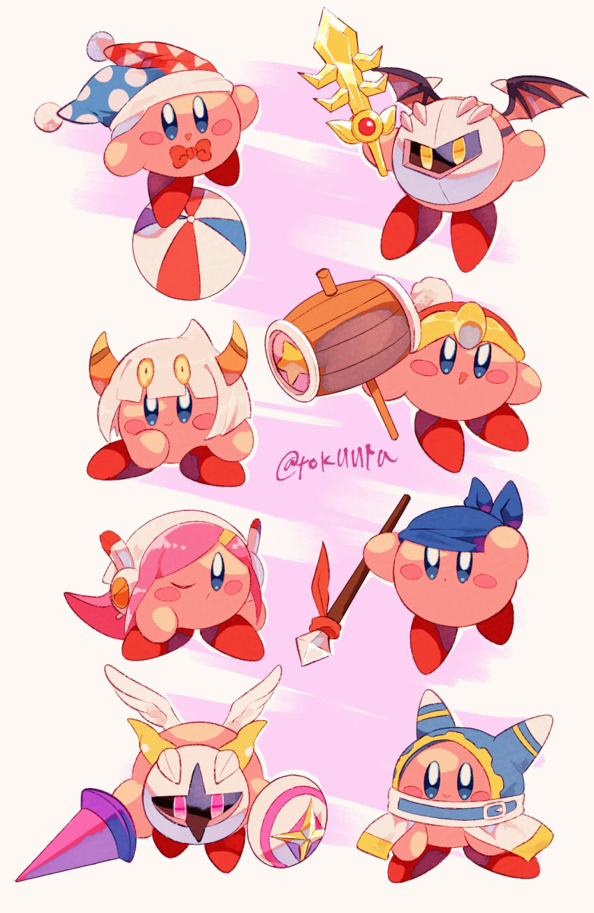 :d, :o, arms_up, artist_name, balancing, ball, bandana, bandana_waddle_dee