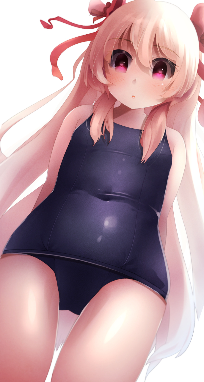 1girl, arms_behind_back, bare_shoulders, blonde_hair, blush, chaos_marie_(grimms_notes), covered_navel, grimms_notes