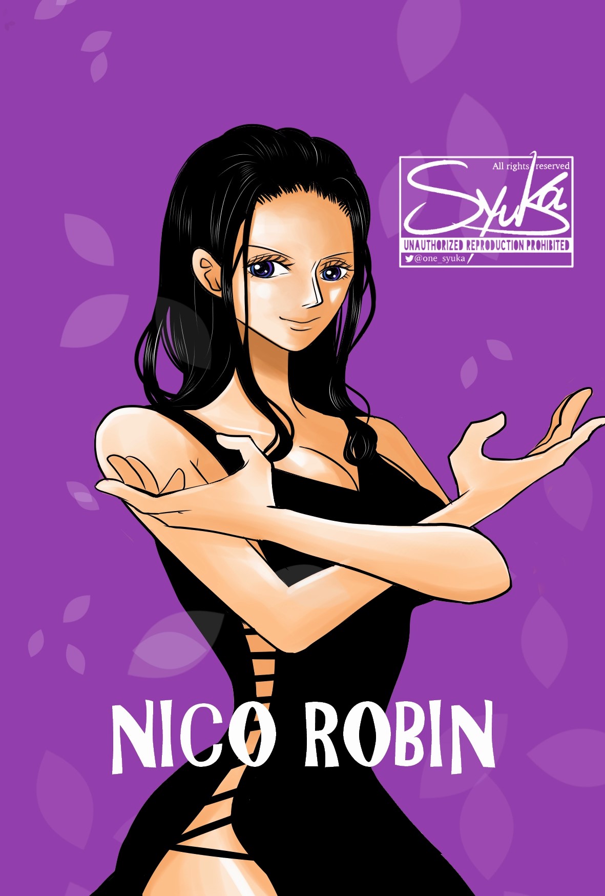 1girl, black_dress, black_hair, commentary, cowboy_shot, crossed_arms, dress, hair_slicked_back