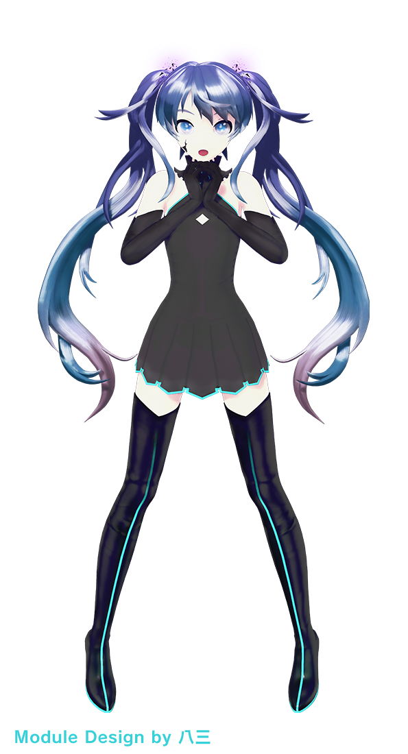 1girl, alpha_transparency, artist_name, bare_shoulders, black_dress, black_footwear, black_gloves, black_thigh_boots