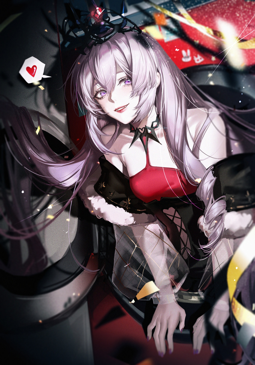 1girl, absurdres, armpit_crease, bare_shoulders, black_corset, breasts, chinese_commentary, collarbone
