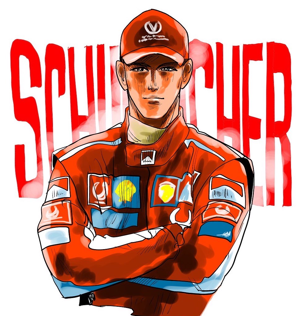 1boy, character_name, closed_mouth, crossed_arms, formula_one, light_smile, long_sleeves, looking_at_viewer