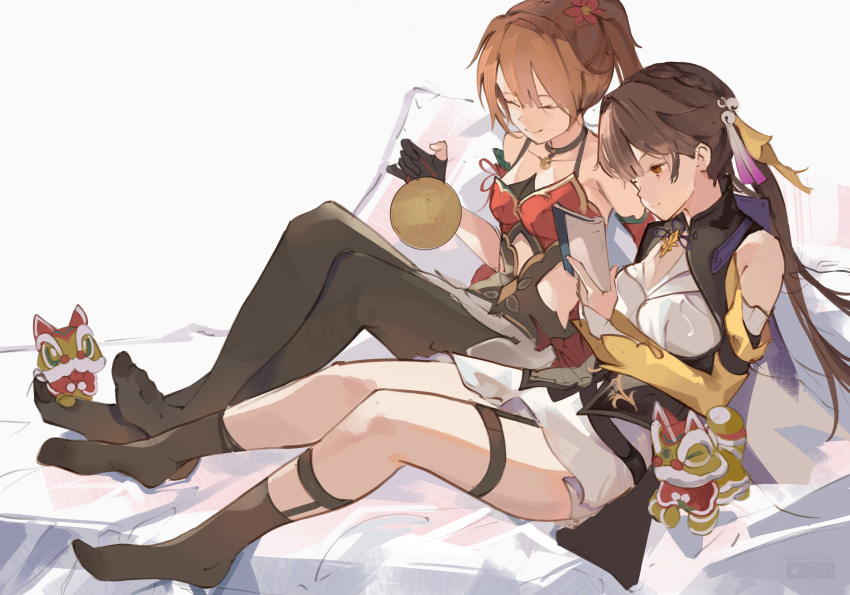 absurdres, black_pantyhose, black_socks, brown_hair, cmdr_saturn, diting_(honkai:_star_rail), feet, gong