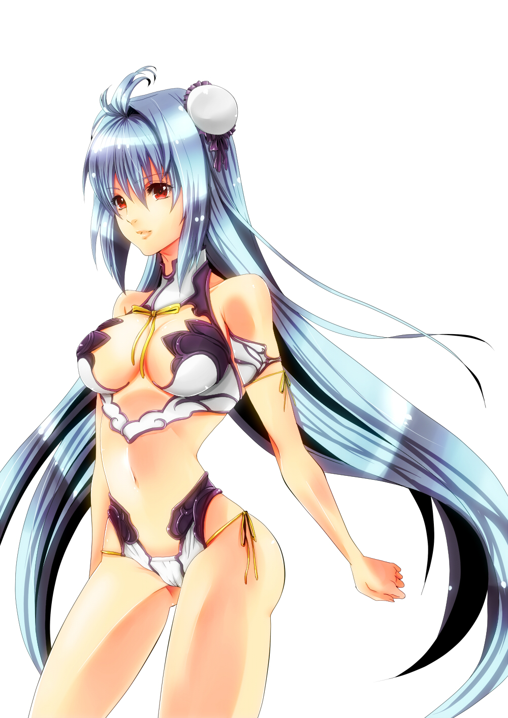 bad_id, blue_hair, highres, kos-mos, long_hair, matano_maya, maya_(artist), red_eyes
