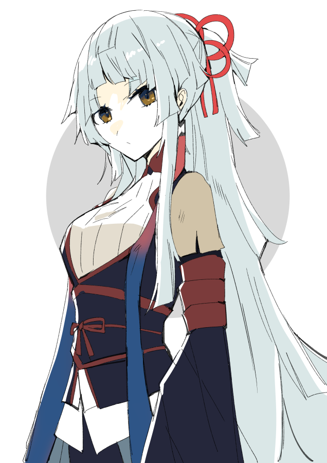 1girl, black_hakama, bow, closed_mouth, collar, earrings, fate/grand_order, fate/samurai_remnant