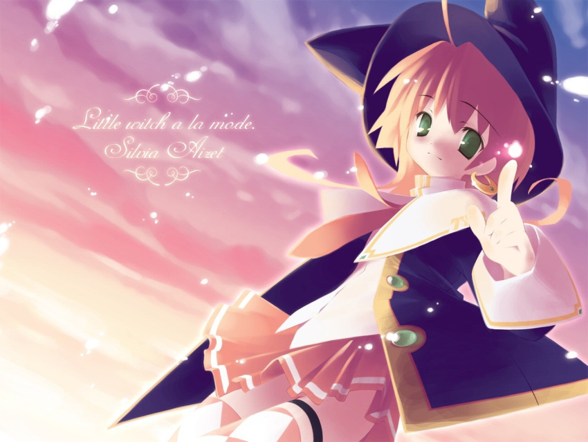 green_eyes, jewelry, majokko_a_la_mode, red_hair, redhead, silvia_aizetto, thigh-highs, thighhighs