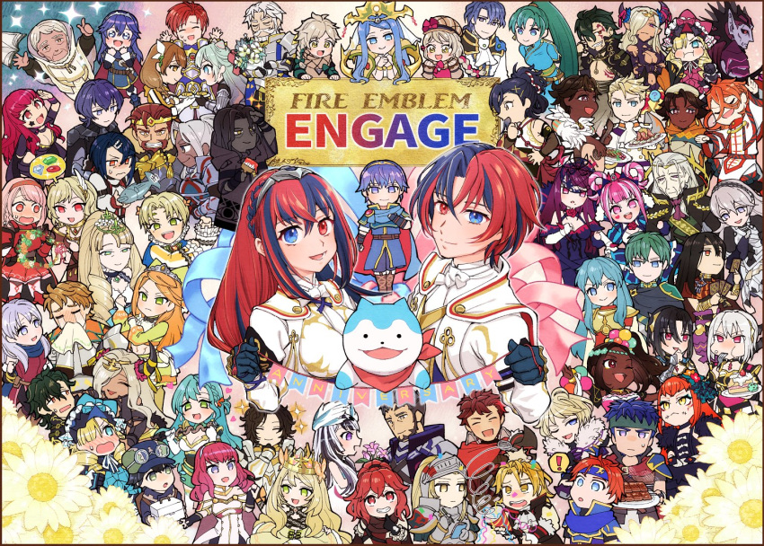 6+boys, 6+girls, :d, absolutely_everyone, alcryst_(fire_emblem), alear_(female)_(fire_emblem), alear_(fire_emblem), alear_(male)_(fire_emblem)