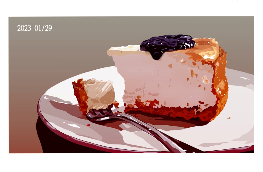 cake, cake_slice, cheesecake, dated, food, food_focus, fork, matsuyama_kojika
