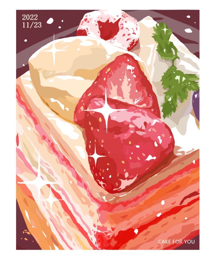 border, cake, cake_slice, dated, dessert, food, food_focus, fruit