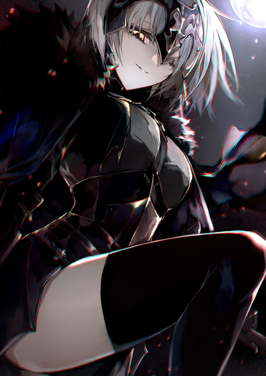 1girl, armor, ass, black_armor, black_cape, black_socks, breasts, cape