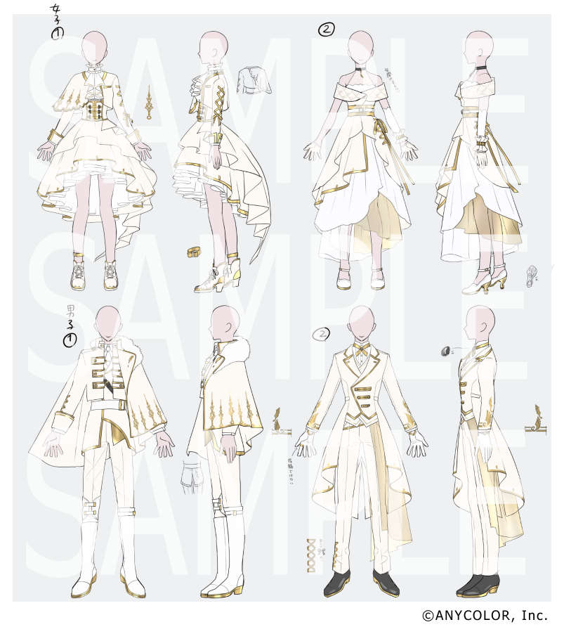 2boys, 2girls, ankle_boots, ankle_strap, arm_warmers, ascot, bare_shoulders, belt