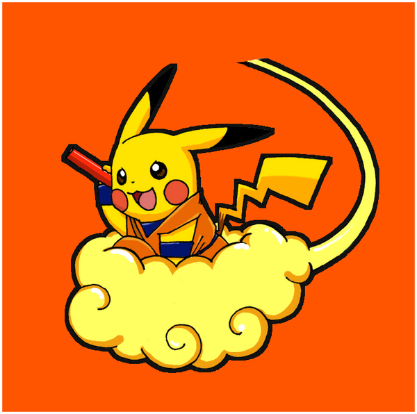clouds, cosplay, dragon_ball, pikachu, pixiv_thumbnail, pokachuu, pokemon, pokemon_(creature)