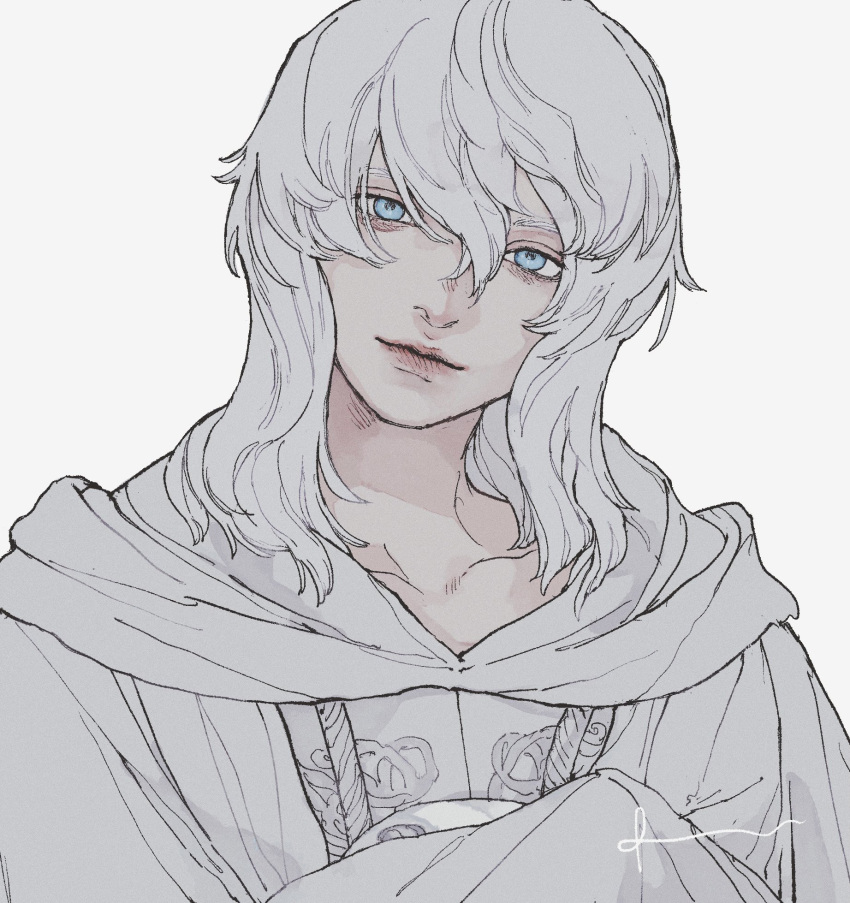 1boy, androgynous, blue_eyes, collarbone, commentary, dadadadadaist, final_fantasy, final_fantasy_xiv