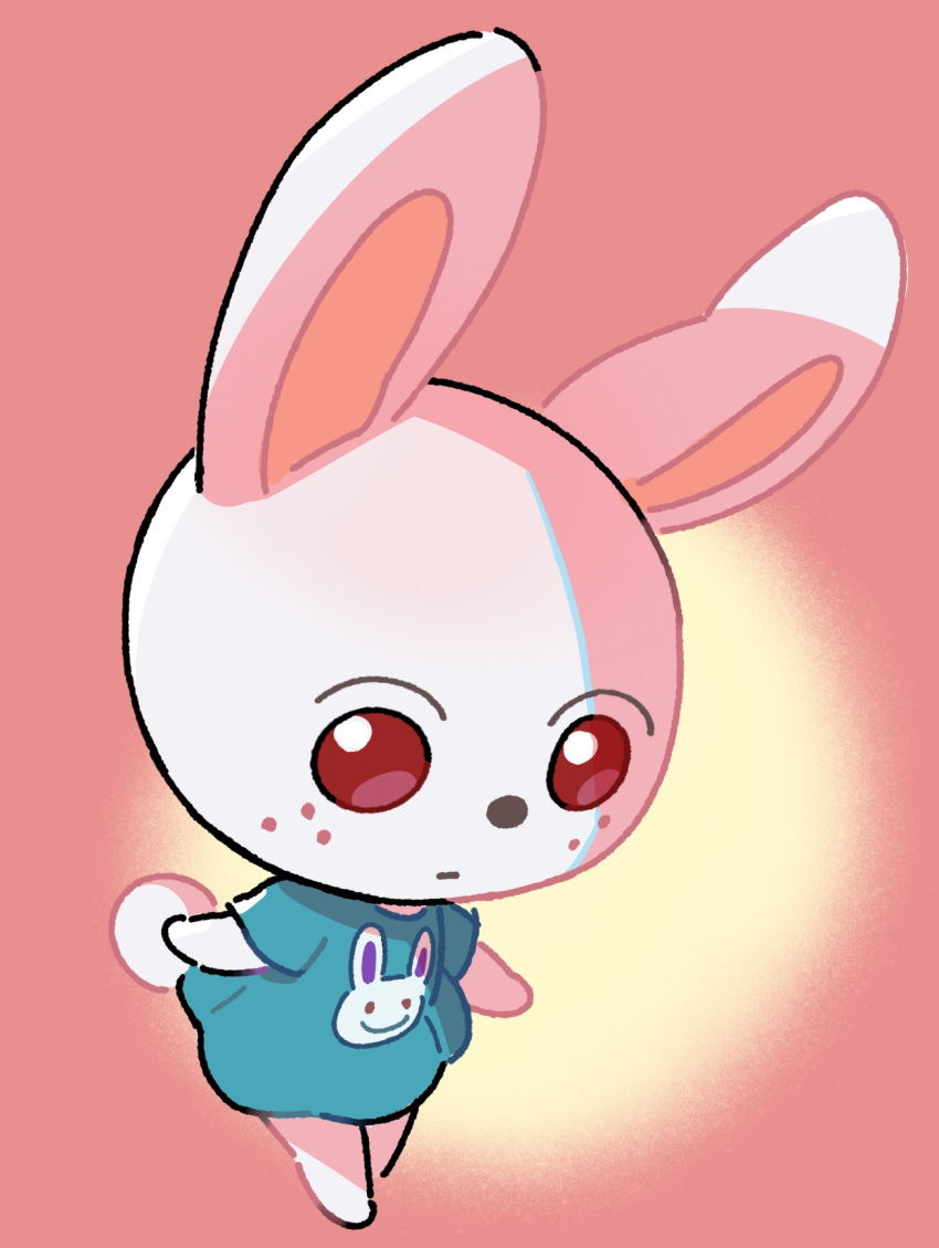 1girl, animal_crossing, animal_print, aqua_shirt, closed_mouth, commentary_request, expressionless, freckles