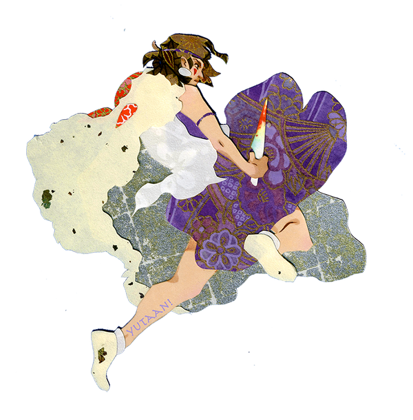 1girl, arm_belt, artist_name, belt, black_belt, blood, blood_on_weapon, brown_eyes, brown_hair, cape, circle_skirt, closed_mouth, commentary, dagger, dress, english_commentary, facial_tattoo, floral_print, frown, full_body, fur_cape, furrowed_brow, gift_art, holding, holding_dagger, holding_knife, holding_weapon, knife, marking_on_cheek, mononoke_hime, purple_dress, san_(mononoke_hime), shirt, shoes, short_dress, short_hair, sleeveless, sleeveless_dress, sleeveless_shirt, socks, solo, tattoo, transparent_background, weapon, white_cape, white_footwear, white_shirt, white_socks, yutaan