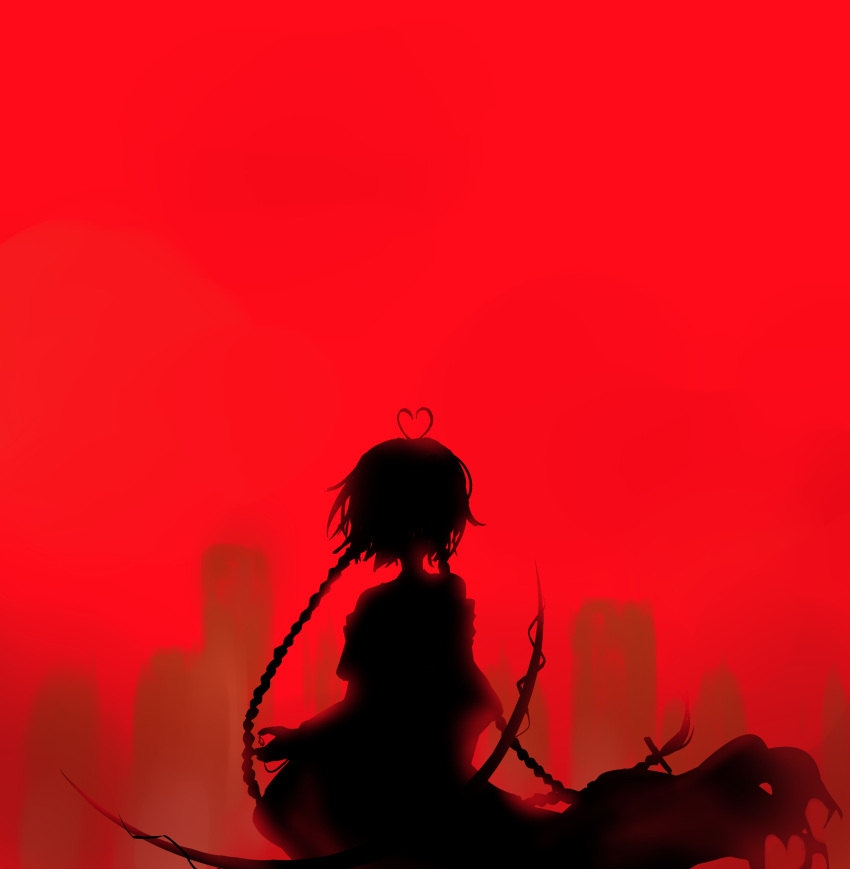 1other, absurdres, androgynous, antenna_hair, bow, braid, cape, chinese_commentary