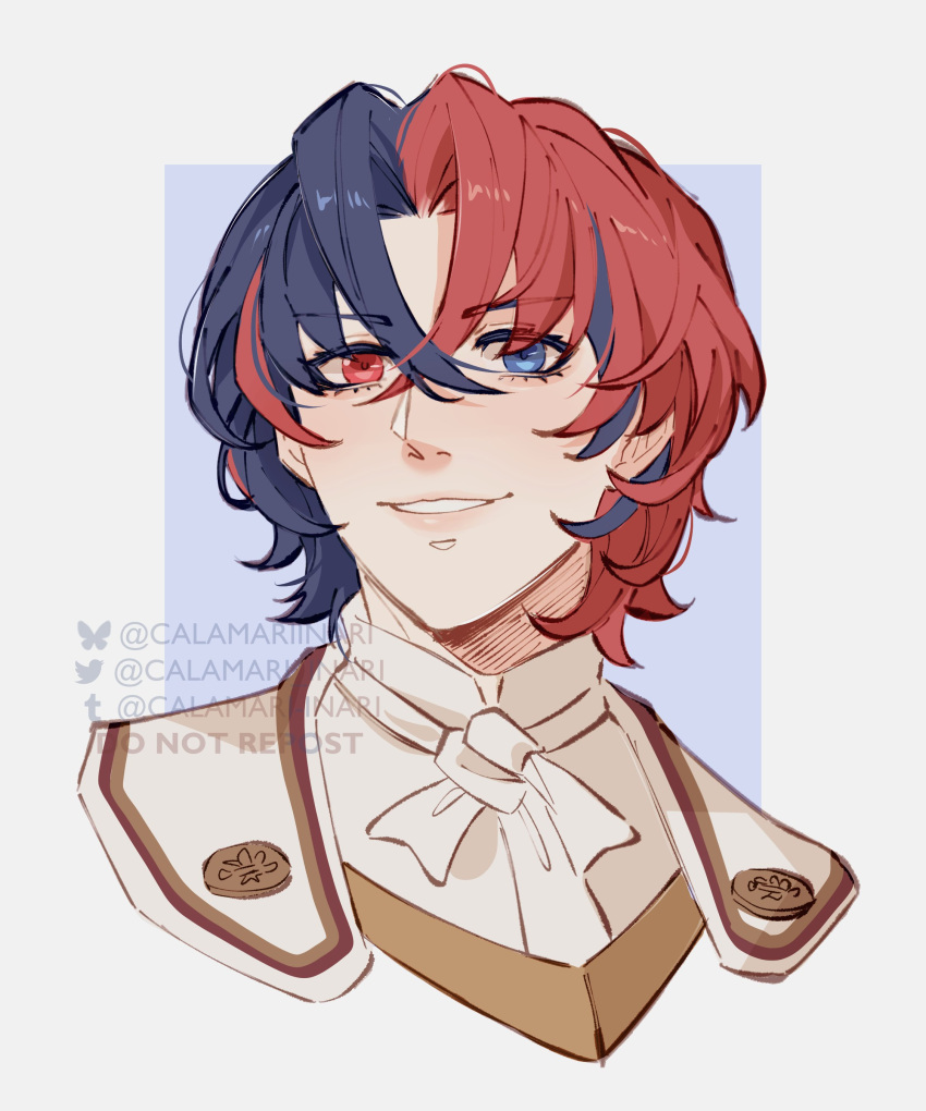 1boy, absurdres, aimaru, alear_(fire_emblem), alear_(male)_(fire_emblem), blue_eyes, blue_hair, crossed_bangs