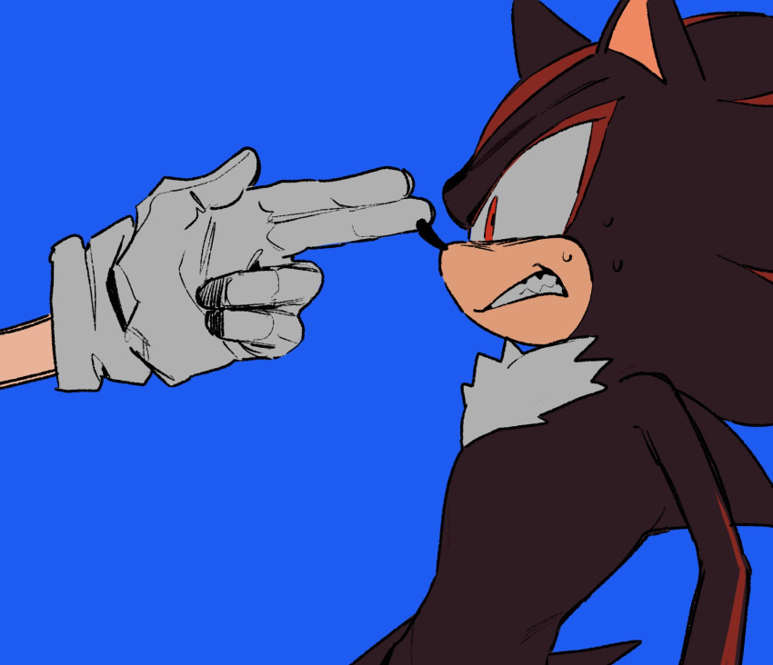 2boys, animal_ears, animal_nose, blue_background, clenched_teeth, commentary, diamondx1704, from_side
